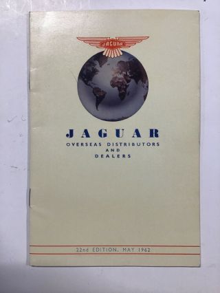 Jaguar E Type Overseas Distributors And Dealer Booklet 22nd Edition May 1962