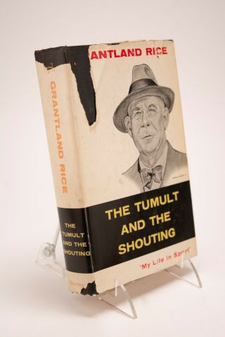1954 GRANTLAND RICE THE TUMULT & THE SHOUTING SIGNED BOOK YOGI BERRA BLANCHARD, 3
