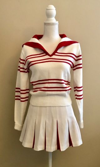 Vintage Dehen Cheerleading Uniform Red/white Small
