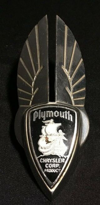 1934 - 1940 Plymouth Hood,  Grill Emblem Badge Ornament