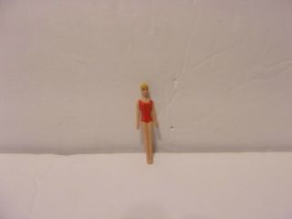 Miniature Dollhouse Or Game Piece Barbie Doll Figure Plastic Vintage?