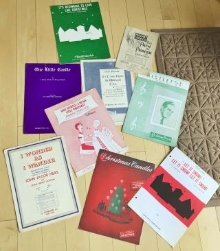 9 Vintage Christmas Sheet Music Sheets