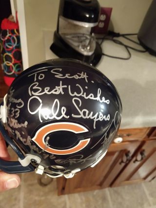 Chicago Bears Signed/autographed Mini Helmet,  85 Bowl,  Hof Player