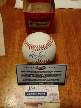 Fernando Tatis Jr.  Padres Autographed Signed Major League Baseball W/ Jsa Auth