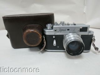 Vintage Zorki - 4 Camera No.  6161844 W/ 2/50 Lens Russia & Case