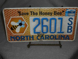 North Carolina Specialty License Plate Tag Save The Honey Bee 2013 Lqqk