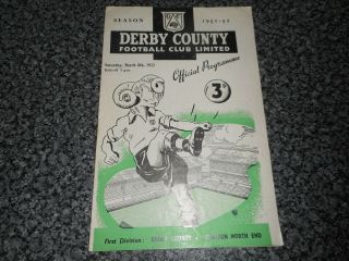 Derby County V Preston North End 1951/2 March 8th Inc.  Tom Finney Vintage