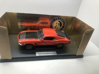Franklin 1/24 1:24 1969 Ford Mustang Boss 302 Red Die - Cast Car Model