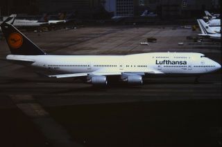 Slide Hong Kong Kai Tak Airport Lufthansa B - 747 1995 Hkg
