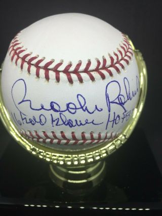 Brooks Robinson Baltimore Orioles Signed Baseball Insc 16 Gold Glove Hof 83