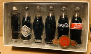 Vintage Evolution Of The Coca - Cola Contour Bottles Miniatures Coke 1998 Ori
