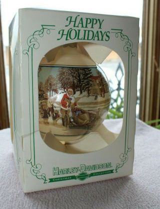 1992 Harley Davidson Collectible Limited Edition Glass Ball Christmas Ornament