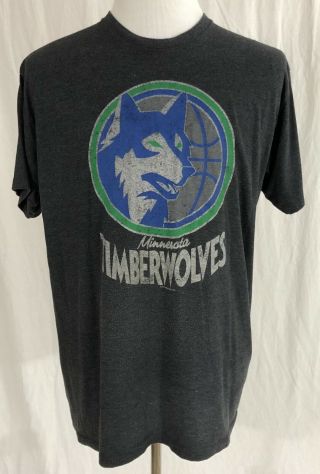Minnesota Timberwolves - Hardwood Classics - Retro Logo Gray Shirt - Men 