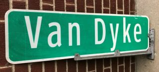 Van Dyke City Of Detroit Street/road Sign Downtown Michigan Motor City Motown
