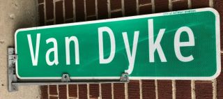 Van Dyke City of Detroit Street/Road Sign Downtown Michigan Motor City Motown 3