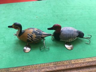 Two Novelty Duck Lure Canvasback