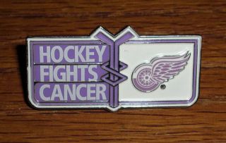 2017 - 18 Detroit Red Wings Cancer Lapel Pin - 2018