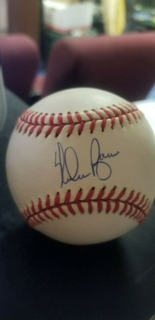 Nolan Ryan Signed Auto Autographed Rawlings Al Bobby Brown Baseball Mcm