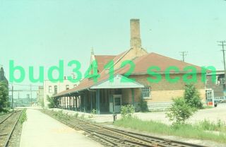 Milw Milwaukee Road Depot At Green Bay Wi (wash.  St) 1976 Duplicate Slide