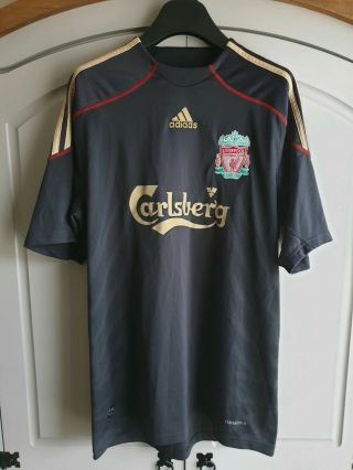 Classic Adidas Liverpool Fc 2009 Away Shirt Medium Mens Vintage Reds