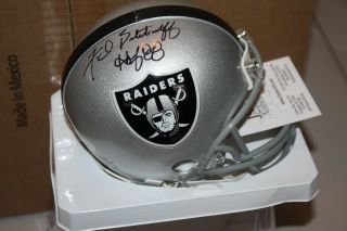 Oakland Raiders Fred Biletnikoff Signed Mini Helmet Sb Xi Mvp Hof 1988 Jsa