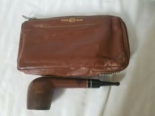 Old Vintage Capeskin Air - Tite Leather Pipe Pouch Tobacco Bag Case Holder W - Pipe
