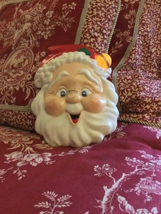 Vintage Santa Claus Plastic Face Musical Light Up ON/OFF DIAL Wearing Glasses 3