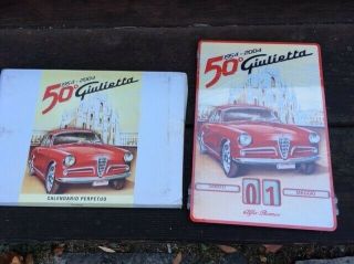 Alfa Romeo Giulietta Sprint Commemorative 50th Anniversay Perpetual Calendar