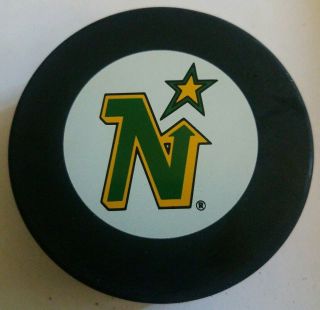Minnesota North Stars Inglasco Retro Official Hockey Puck Nhl Made In Slovakia