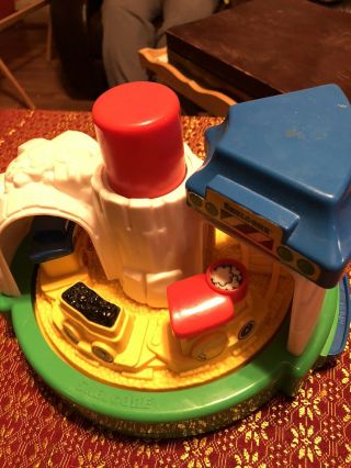 Vintage Shelcore Push And Spin Train Toy With Carry Handle