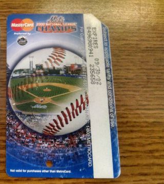 Nyc Subway Metrocards York Mets Shea Stadium Baseball Mlb Transit Vintage