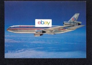 American Airlines Mcdonnell Douglas Dc - 10 - 30 Luxuryliner Airline Issue Postcard