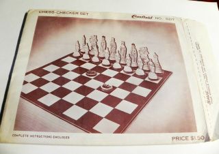 Chess Checker Vintage Craftaid No.  3217 Leatherworking Tooling Instruction