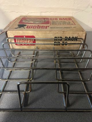 Vintage Weber Grill Rib Rack Rr - 36 Open Box See Pic.