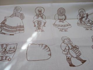 Vintage 1978 Better Homes And Gardens Victorian Dolls To Sew Fabric Panel