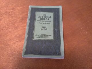 1929 The Official Rules Of Card Games - Hoyle Up To Date Us Playing Card Co.