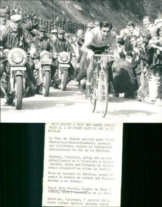 Vintage Photograph Of Eddy Merckx Leads The Tour De France