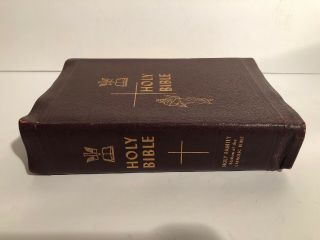 Vintage Holy Bible Holy Family Edition of the Catholic Bible.  1950 Brown Cover 2