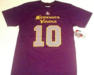 Minnesota Vikings 10 Fran Tarkenton T - Shirt Mens Medium By Nfl Team Apparel