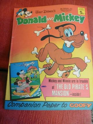 Walt Disneys Donald And Mickey Comic Rare 16th February 1974 The Aristocats