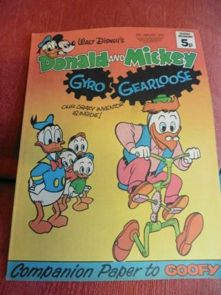 Walt Disneys Donald And Mickey Comic Rare 26th January 1974 The Aristocats