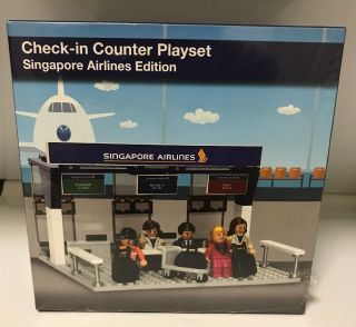 B.  Singapore Airlines Edition Check - In Counter Playset Figurine Mini Figure