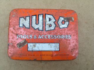 Vintage Nubo Metal Tin And Contents Washers