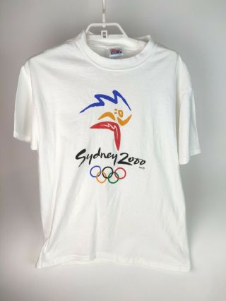 Stained Sydney 2000 Olympic T - Shirt Large Usa Made