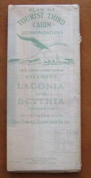 Laconia / Scythia (cunard) 1930 Tourist Third Cabin Tissue Deck Plan