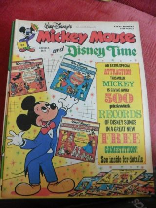 Walt Disneys Mickey Mouse And Disney Time Rare Comic 92 1977 Robin Hood