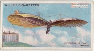 German Aviation Pioneer Otto Lilienthal Gliding Machine 100,  Y/o Trade Ad Card