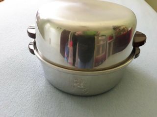 3 Piece Vtg Champion Clam/seafood Steamer Pots Bakelite Knight Heavy Duty Select