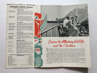 1936 Alaska and Yukon by Canadian Pacific Travel Brochure 2