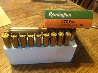 Vintage Remington Components " Primed Cases " 270 Win.  20 Count (1 Box)